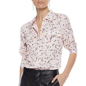 Equipment Slim Signature Floral Print Silk Blouse